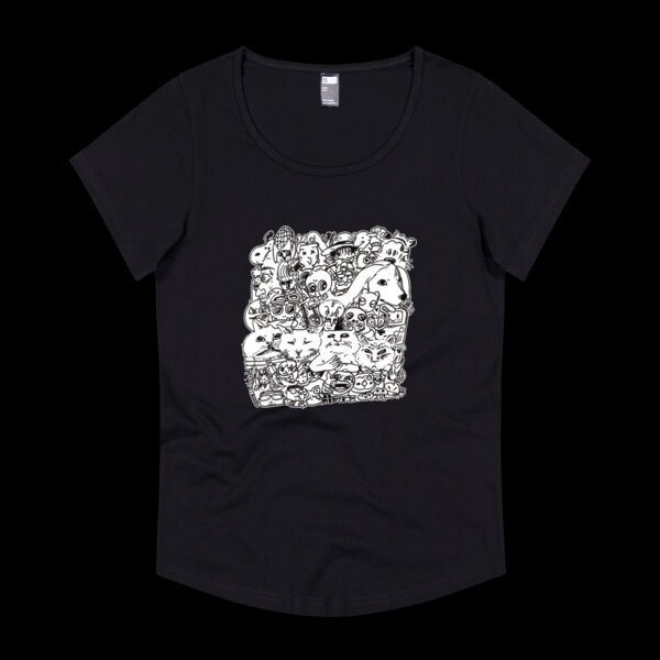 Cat Block - Thread Project Womens Jazz Scoop Neck Tee Thumbnail